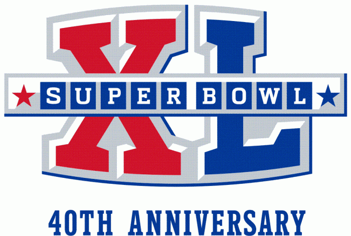 Super Bowl XL Anniversary Logo iron on transfers for clothing